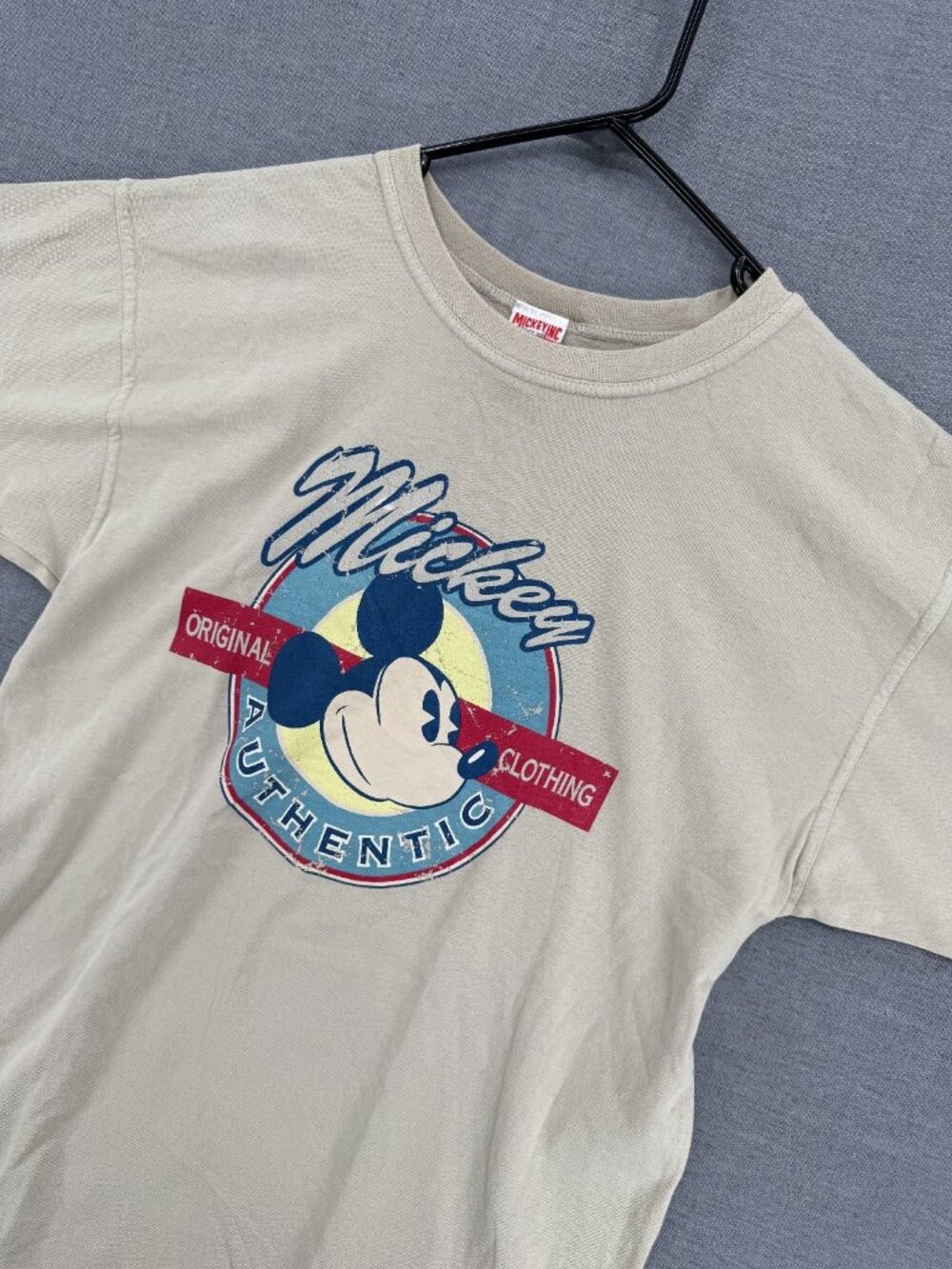 Vtg Mickey Mouse Walt Disney Original Authentic T-Shirt Logo Mens L Tee Y2K